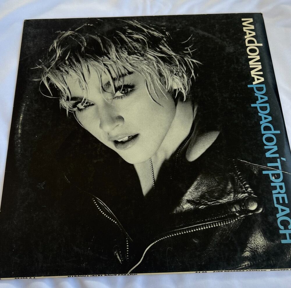 Madonna Papa Dont Preach Remix Maxi Single Vinyl Record Ultrasonically Cleaned